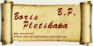 Boris Pletikapa vizit kartica